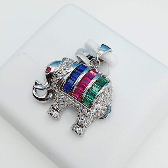 "925 Sterling Silver Cubic Zirconia Pendant, UU1P6A6034 - Picture 2 of 9